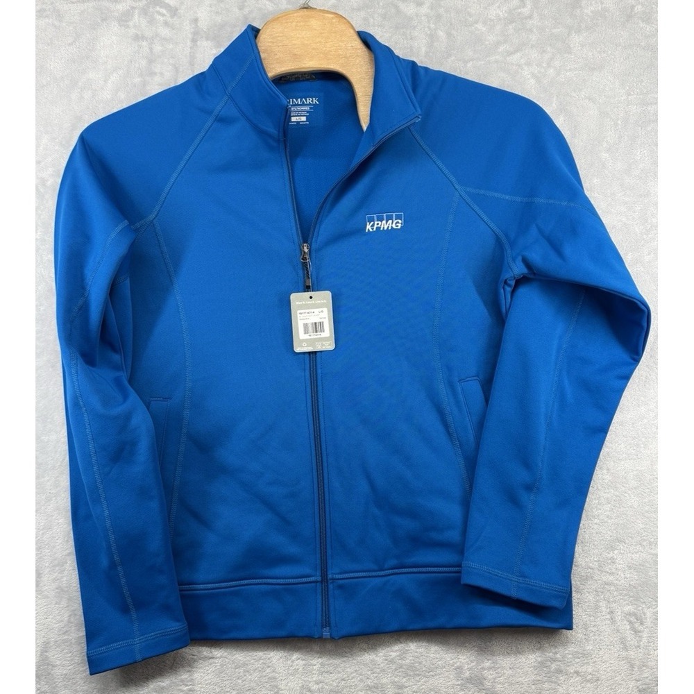 Trimark KPMG Logo Blue Softshell Employee Jacket Full-Zip Men's‎ Size L NWT